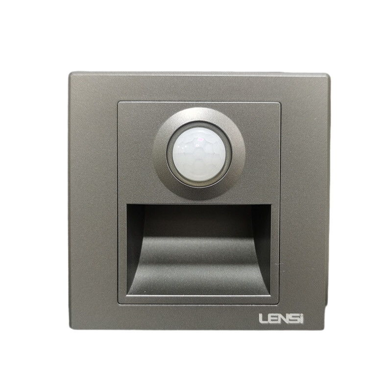 灰色人體感應(yīng)地腳燈